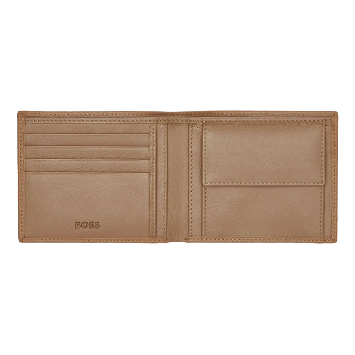 Carteira Hugo Boss Classic Granulada Camel Money HLM416X