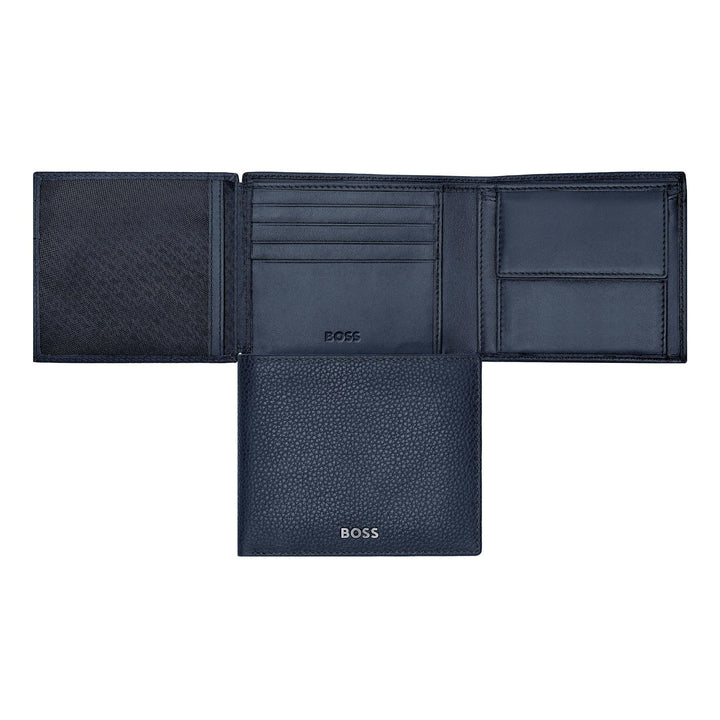 Carteira Hugo Boss Classic Flap Azul marinho granulado HLN416N