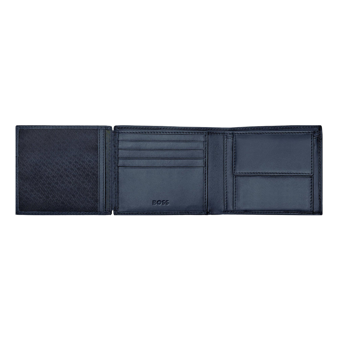Carteira Hugo Boss Classic Flap Azul marinho granulado HLN416N