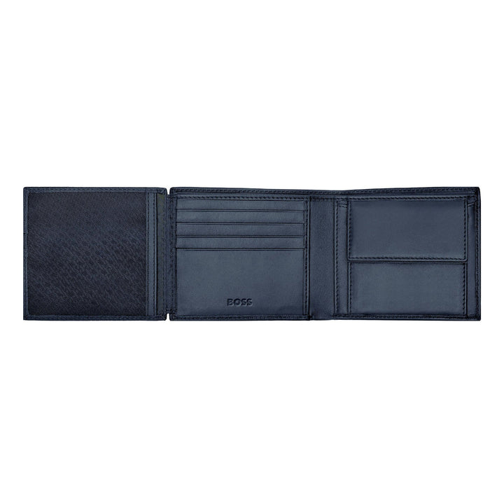 Carteira Hugo Boss Classic Flap Azul marinho granulado HLN416N