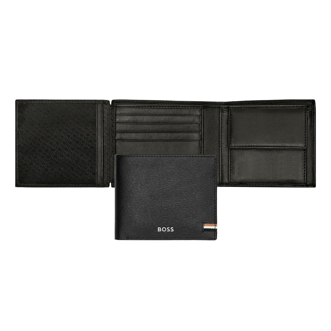 Carteira Hugo Boss Money com aba Iconic Black HLN421A