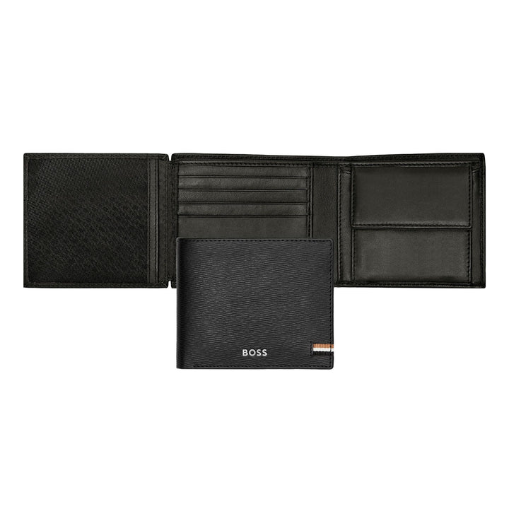 Carteira Hugo Boss Money com aba Iconic Black HLN421A