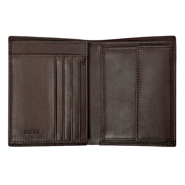 क्लासिक पत्तेदार फ्लैप ब्राउन HLO403Y के साथ ह्यूगो बॉस वर्टिकल वॉलेट