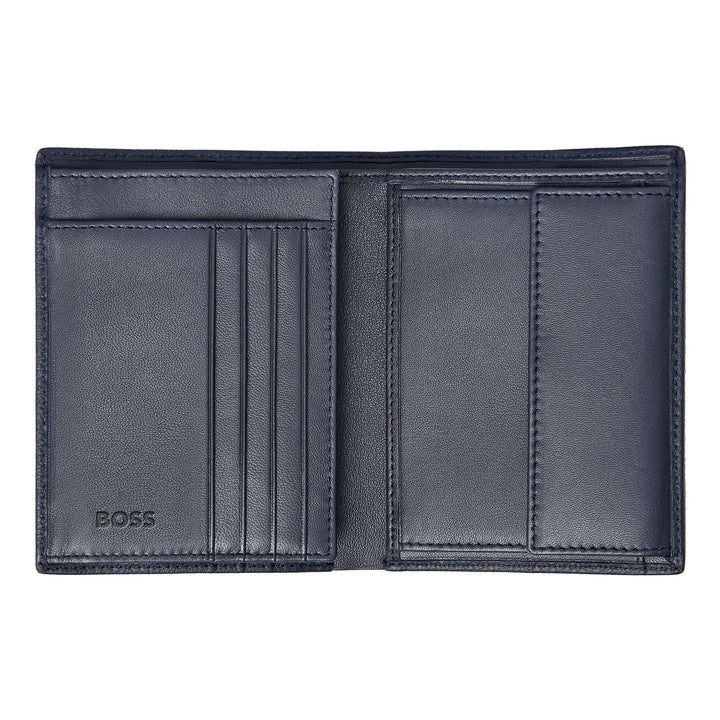 Carteira vertical Hugo Boss com aba Classic Granulated Navy HLO416N