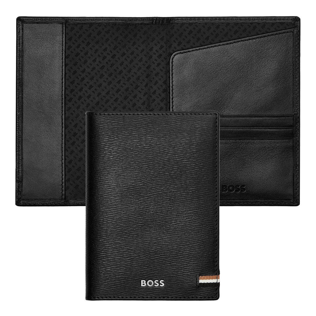 Porta-passaporte Hugo Boss icônico preto HLP421A