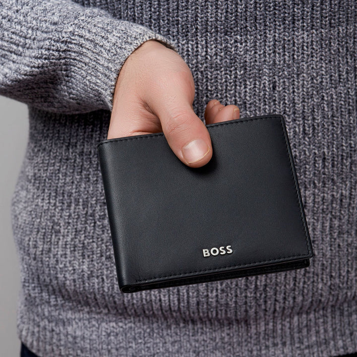 Hugo Boss Portafoglio Classico Liscio Nero HLW403A