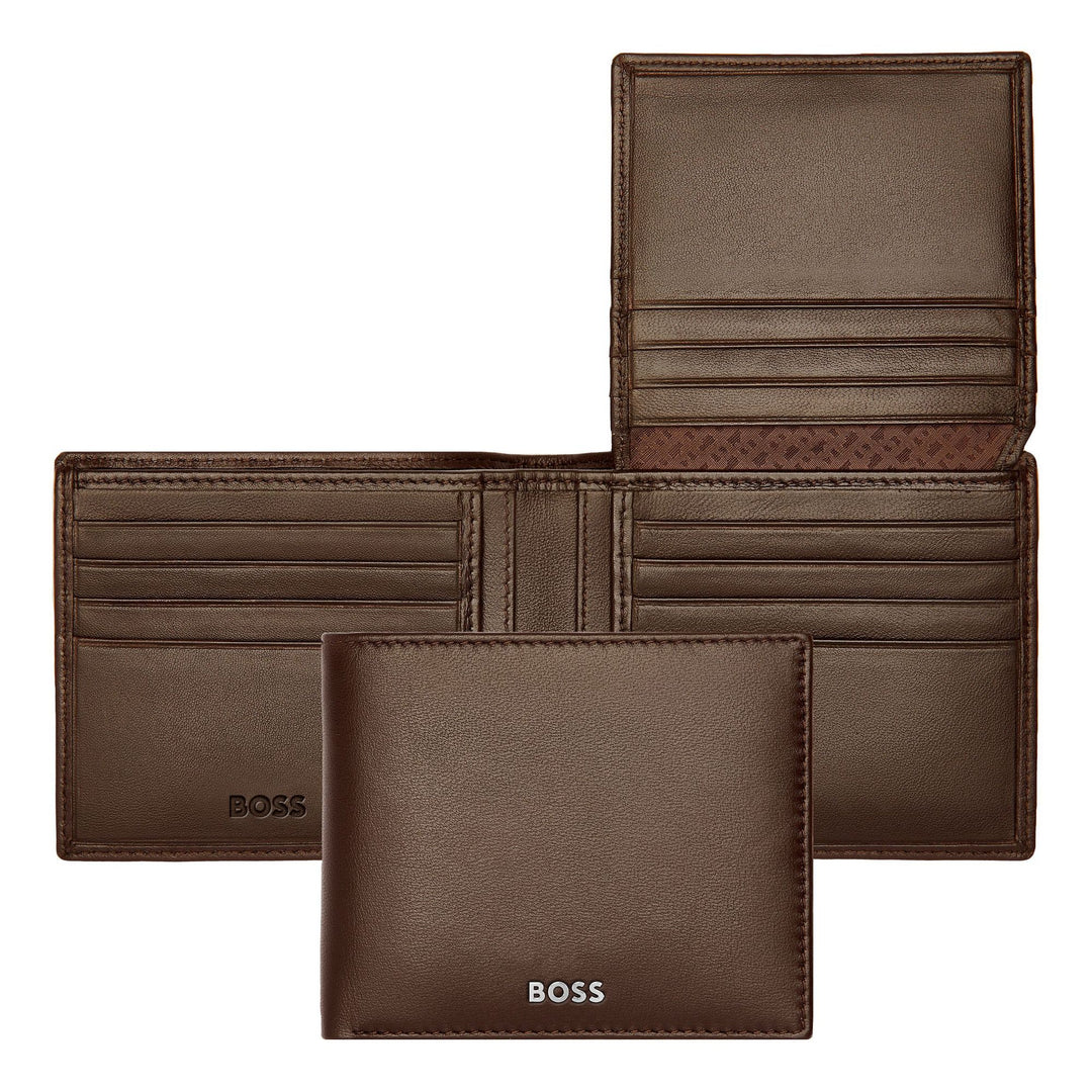 Hugo Boss Portafoglio con patta Classico Liscio Marrone HLY403Y