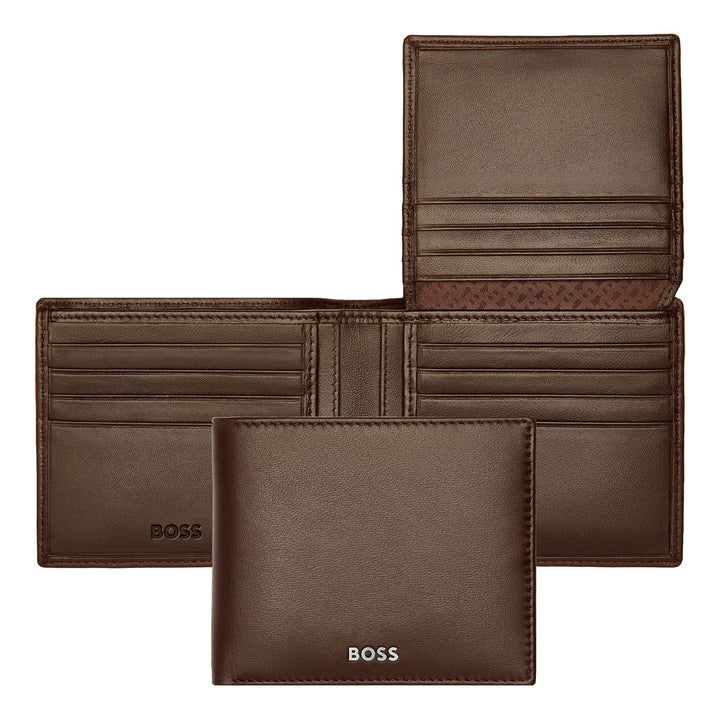 Hugo Boss Portafoglio con patta Classico Liscio Marrone HLY403Y