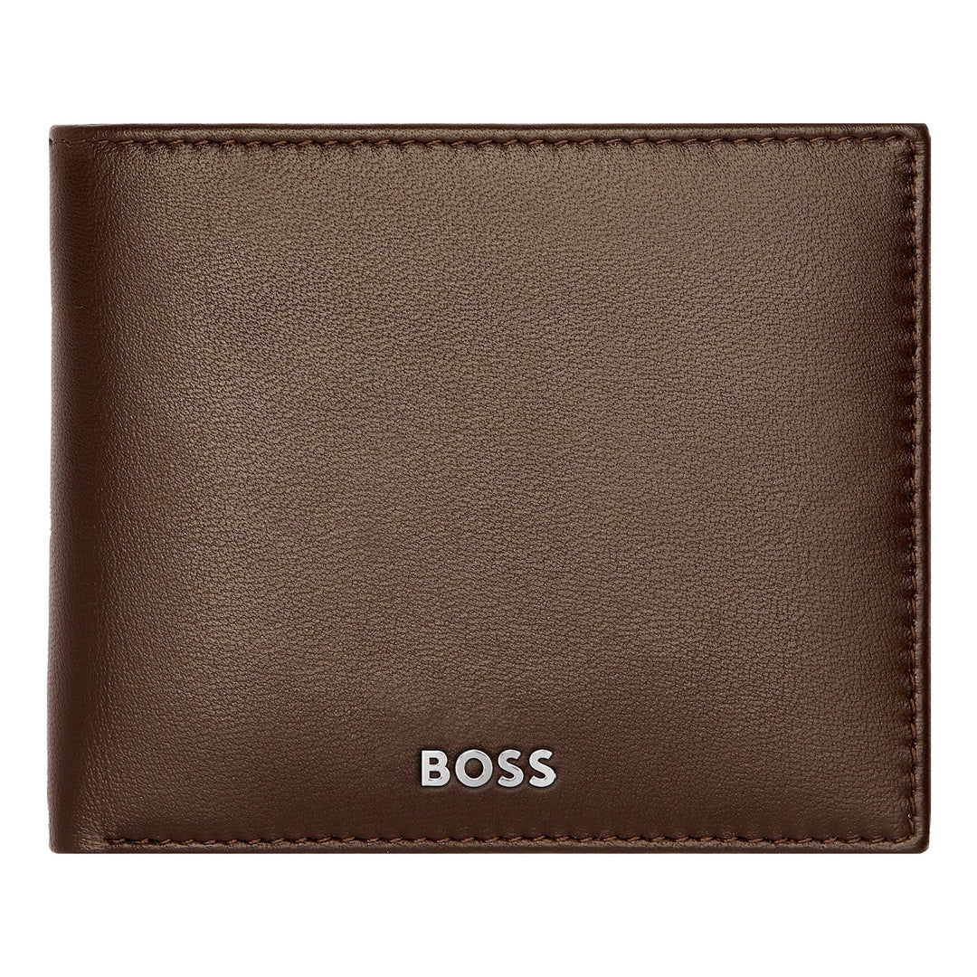 Hugo Boss Portafoglio con patta Classico Liscio Marrone HLY403Y