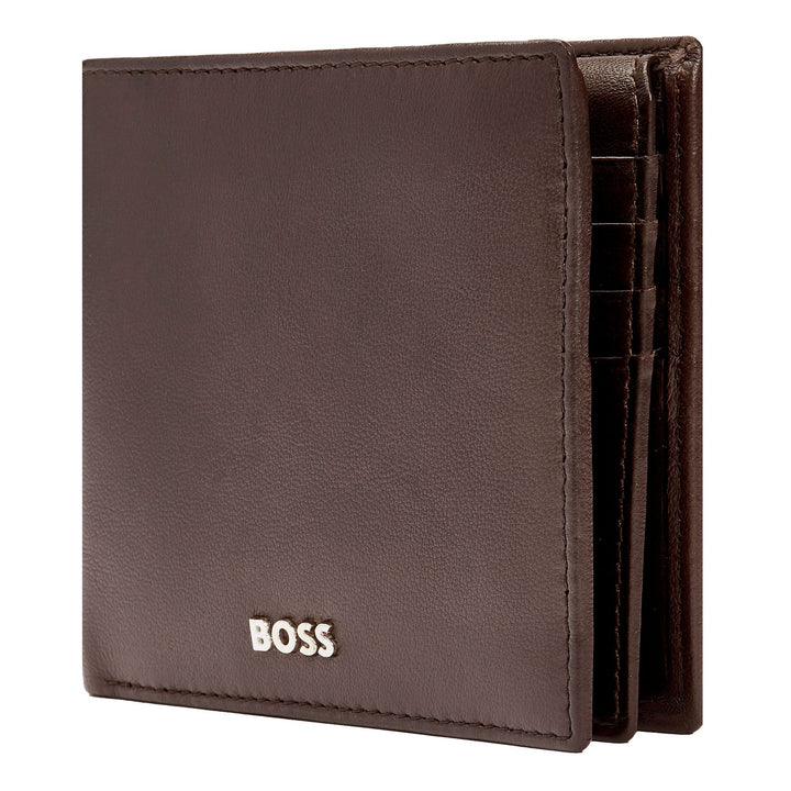 Hugo Boss Portafoglio con patta Classico Liscio Marrone HLY403Y