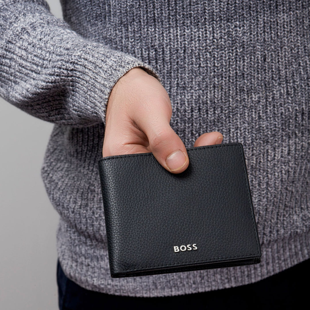 Hugo Boss Portafoglio con patta Classico Granulato Nero HLY416A