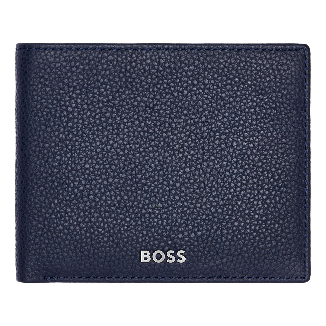 Hugo Boss Portafoglio con patta Classic Grained Navy HLY416N