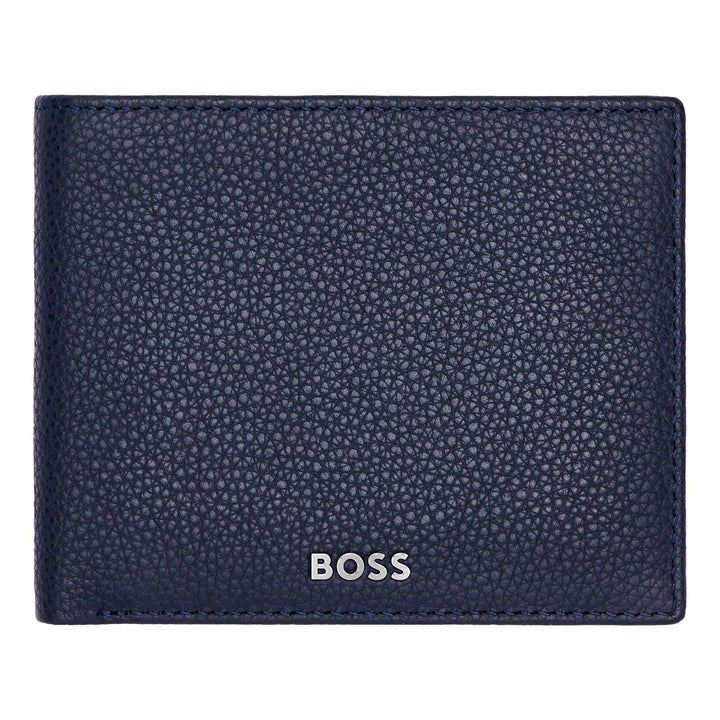 Hugo Boss Portafoglio con patta Classic Grained Navy HLY416N