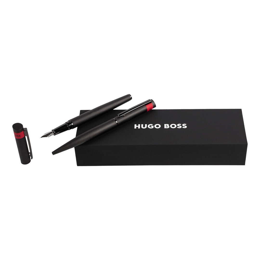 Hugo Boss Set Diamond Black Loop (Ball and Fountain Pen) HPBP367A