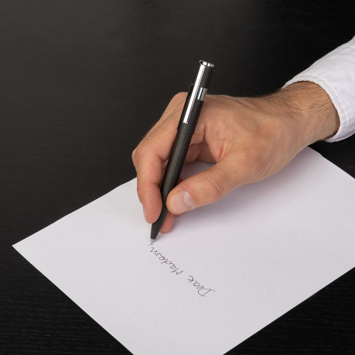 Hugo Boss Pen Stift zum Sfera Gear Pinstripe Black / Chrome HSV2854A