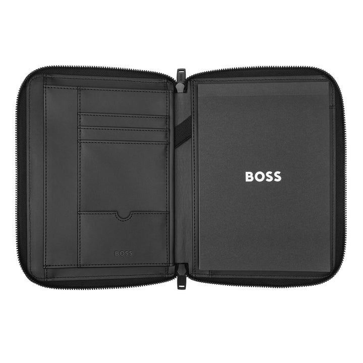 Carpeta de conferencias Hugo Boss A5 Arche Negro HTM413A