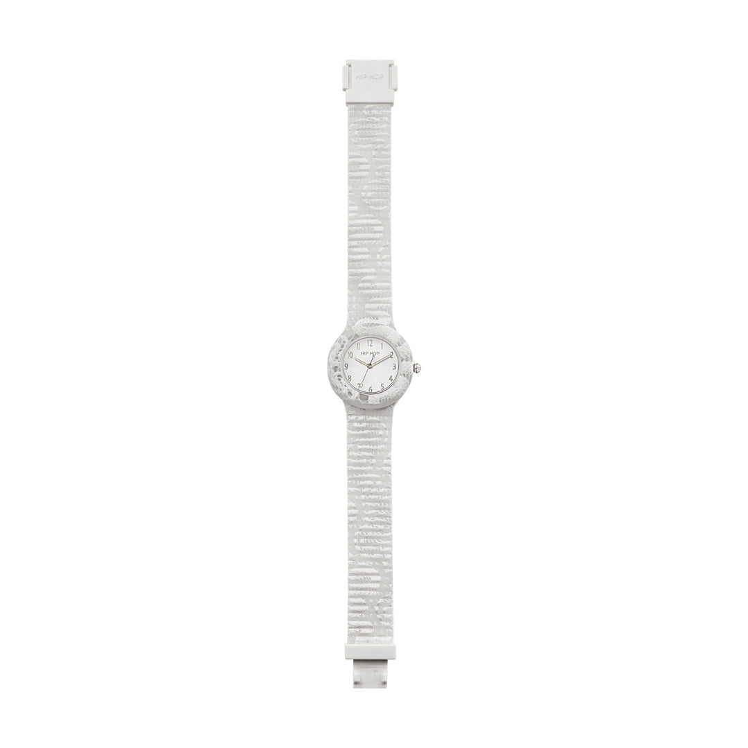 ساعة هيب هوب دانتيل أبيض مجموعة دانتيل 32 ملم HWU1186
