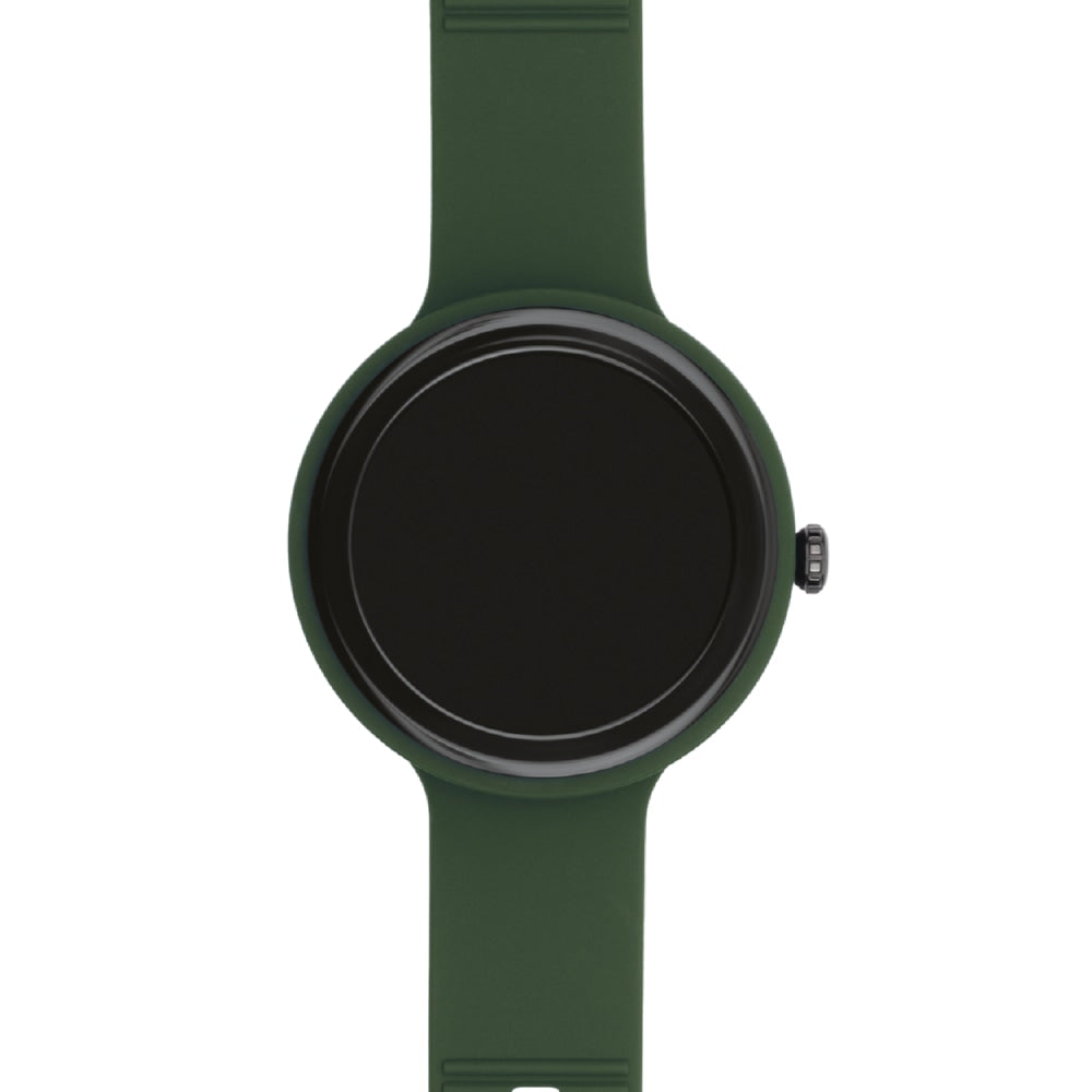 ساعة هيب هوب العسكرية الخضراء/السوداء الذكية HWU1198