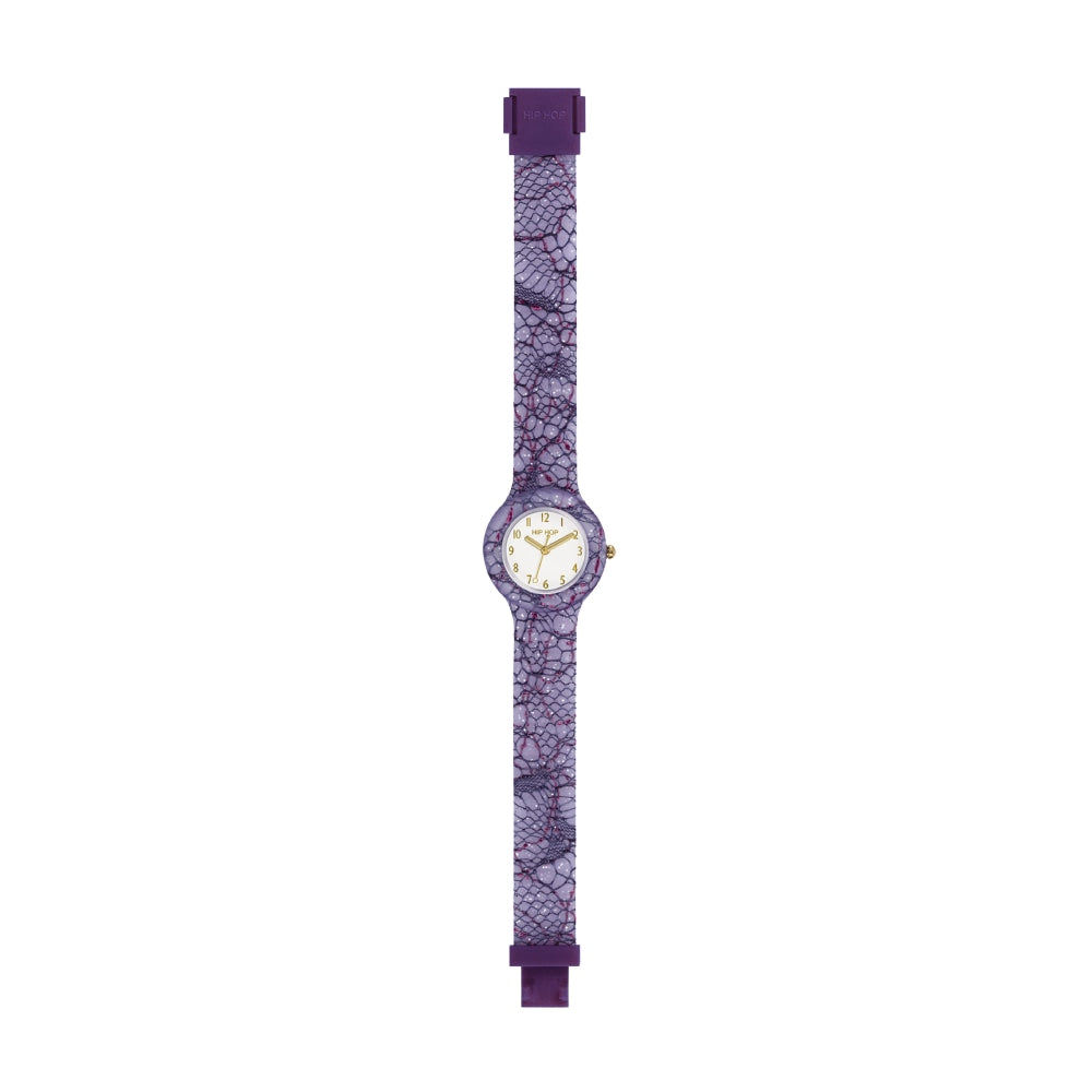 Hip Hop Clock Purple en Fuchsia Lace Collection 32mm HWU1224