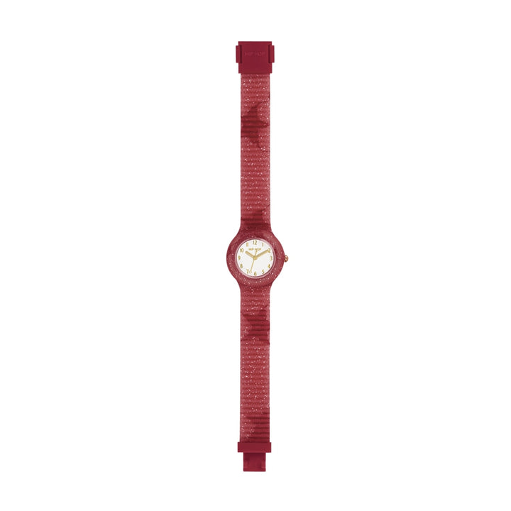 Hip Hop relógio Pink Red Star Lace coleção 32 milímetros HWU1225