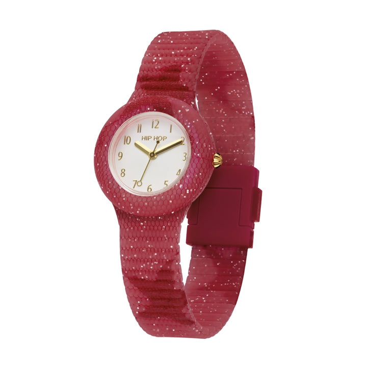 Reloj Hip Hop PINK RED STAR Lace Collection 32mm HWU1225