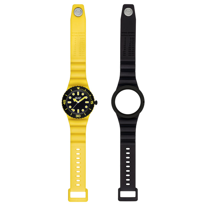 힙합 시계 마스터 옐로우/블랙 41mm HWU1231
