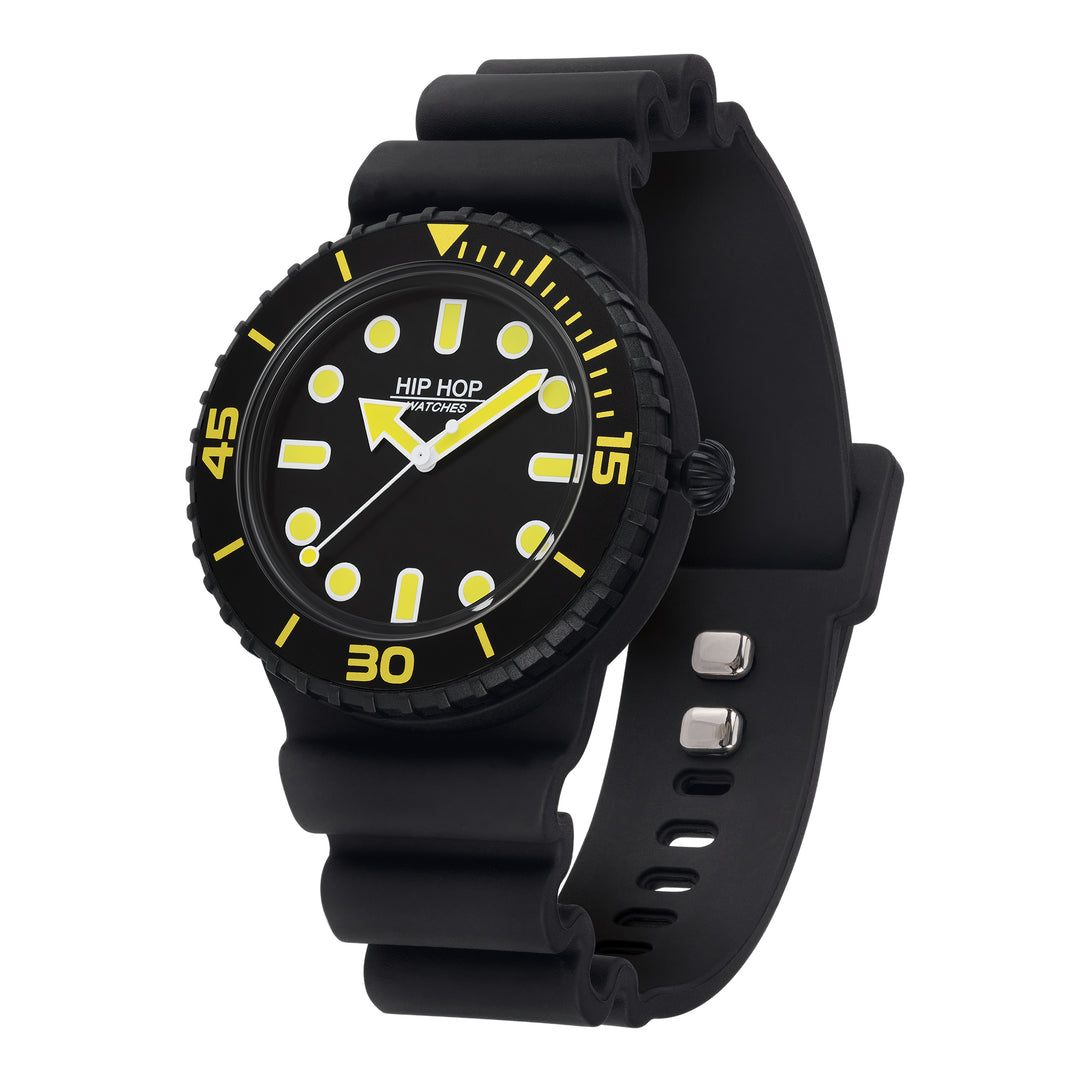 힙합 시계 마스터 옐로우/블랙 41mm HWU1231
