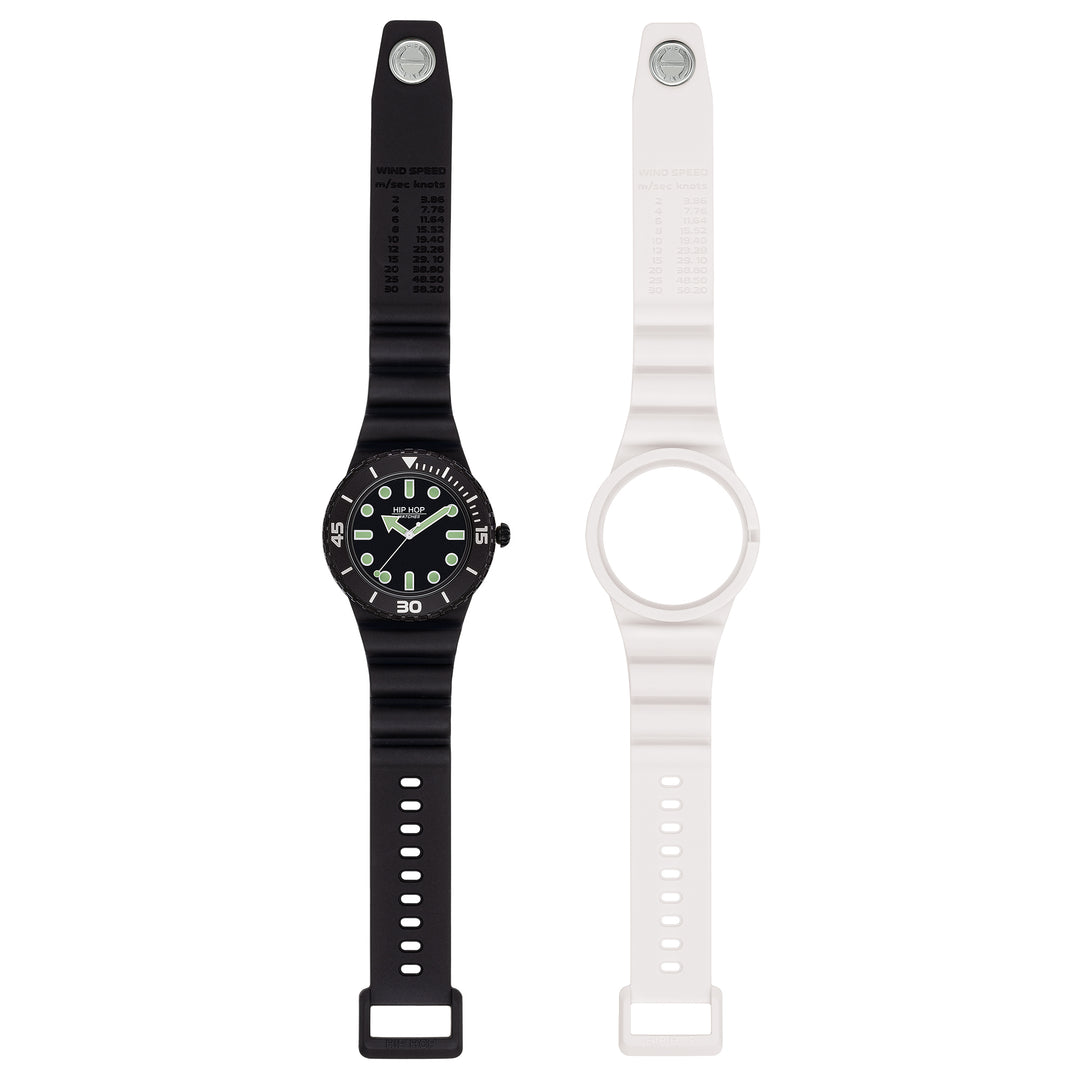 Hip Hop Black/White Master Collection 41mm Hwu1233 watch