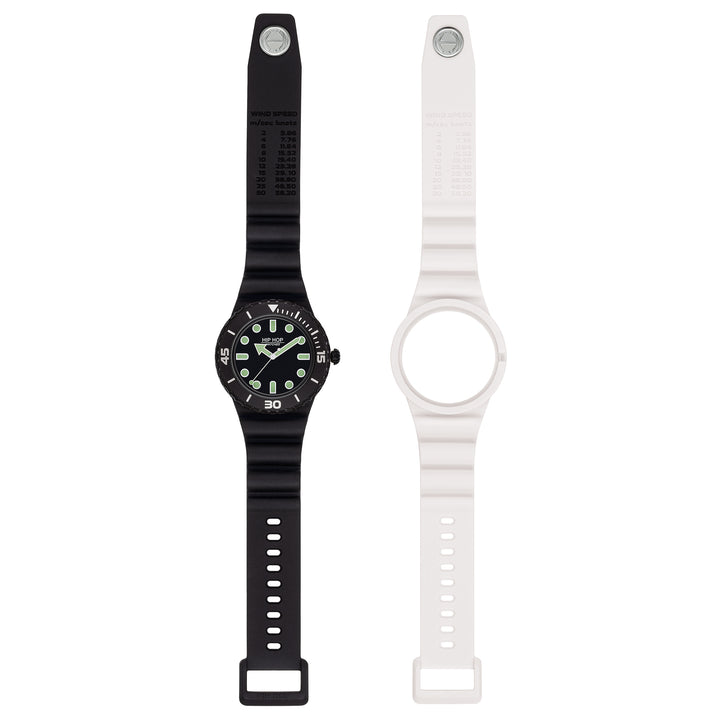 Hip Hop Black/White Master Collection 41mm Hwu1233 watch