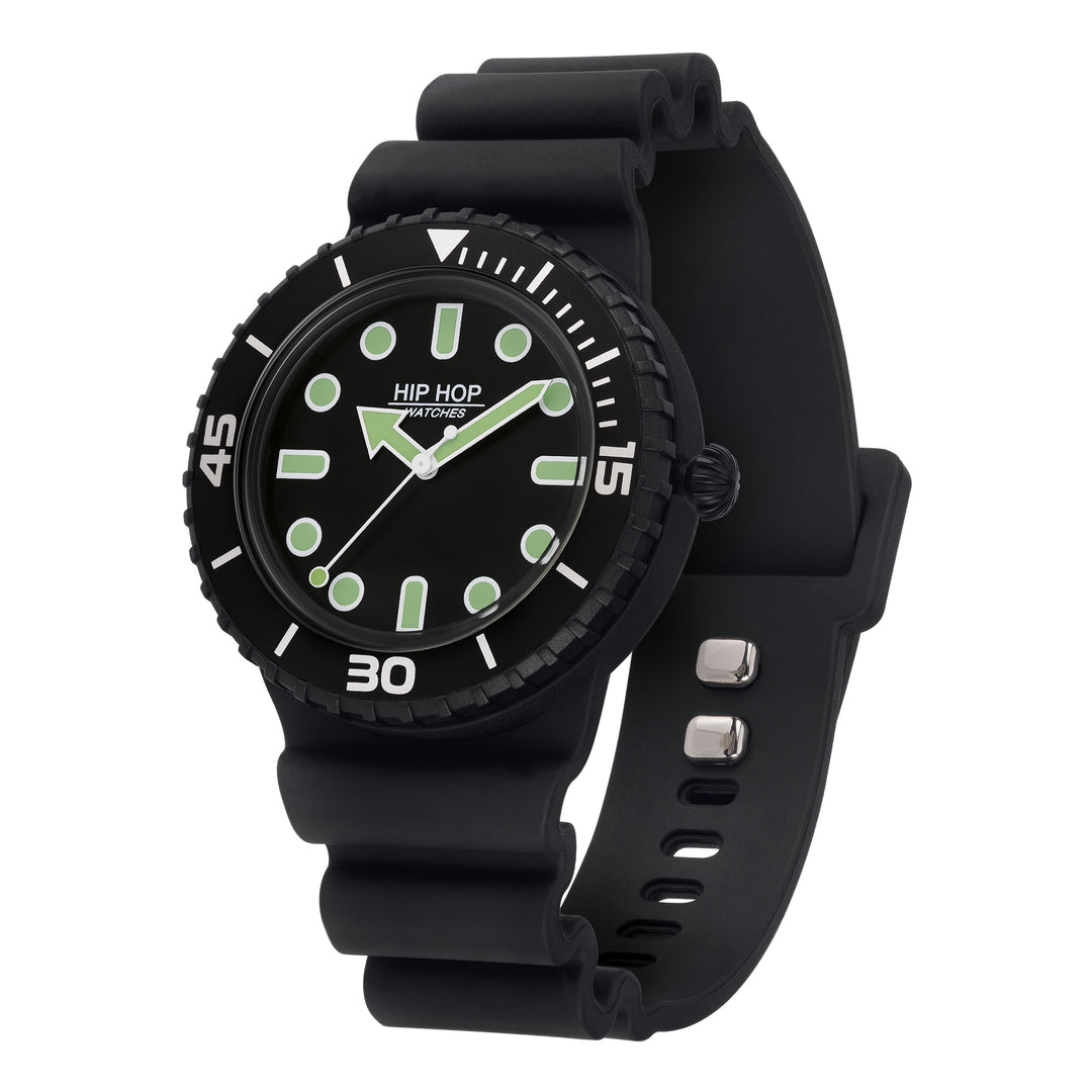 Hip Hop Black/White Master Collection 41mm Hwu1233 watch