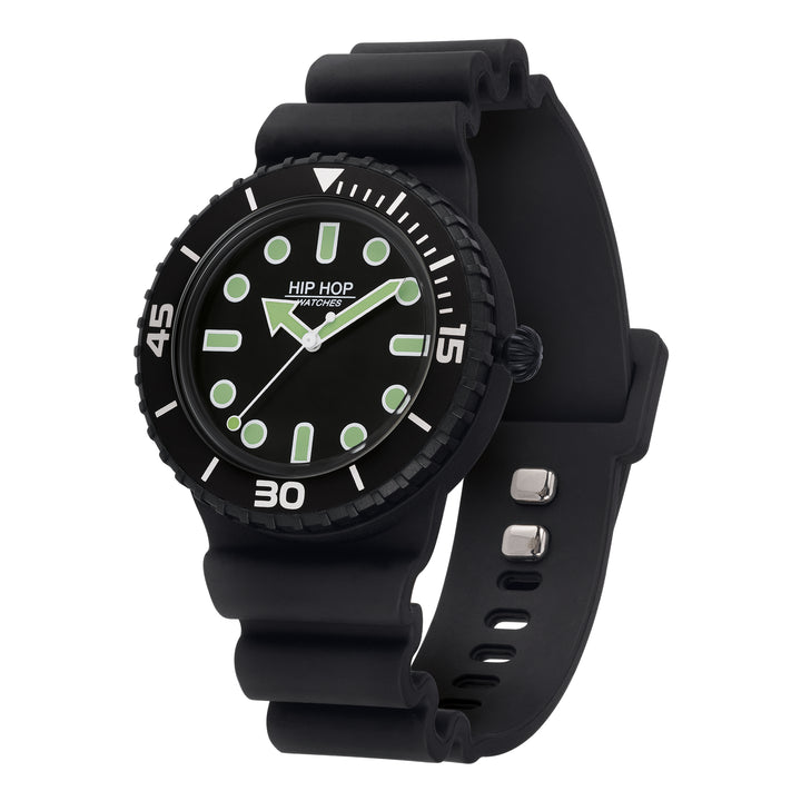 Hip Hop Black/White Master Collection 41mm Hwu1233 watch