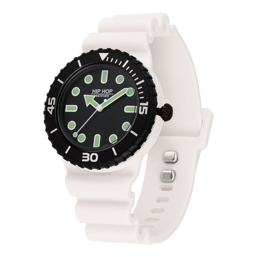 Hip Hop Black/White Master Collection 41mm Hwu1233 watch