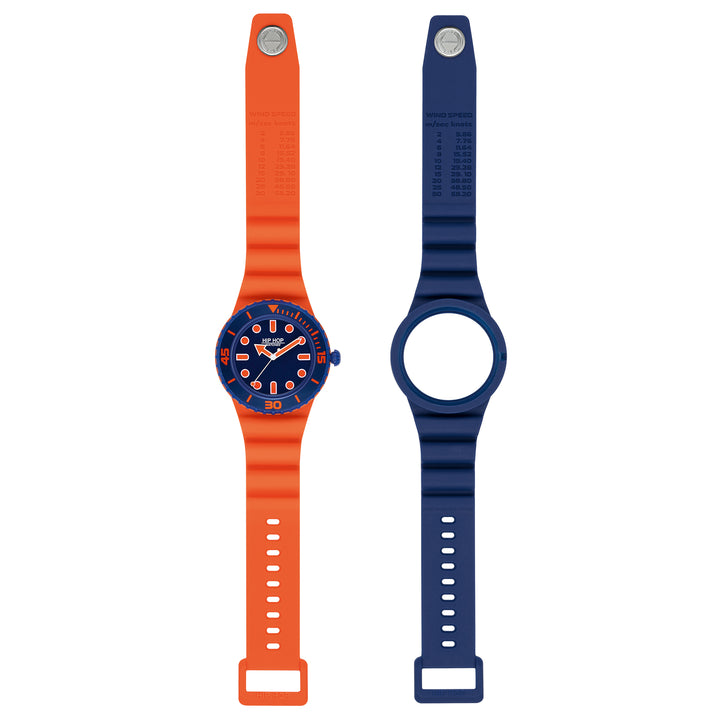 Hip Hop ur Master Orange/Blå 41mm HWU1234