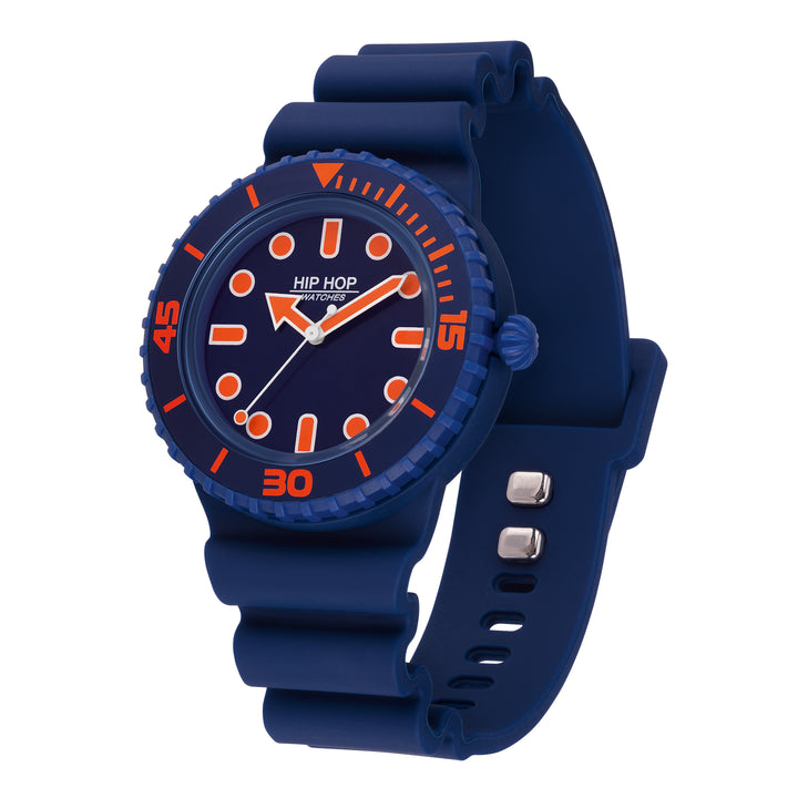 Hip Hop ur Master Orange/Blå 41mm HWU1234