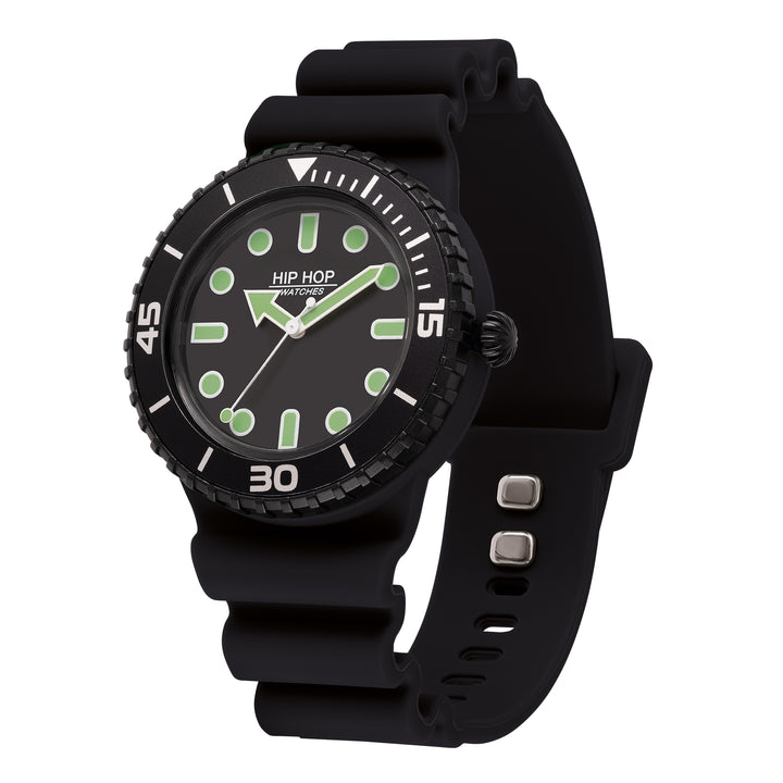 Relógio Hip Hop Master Verde/Preto 41mm HWU1236