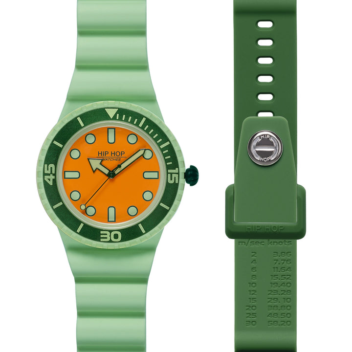 Hip Hop watch Light Green/Green Master Collection 41mm HWU1260