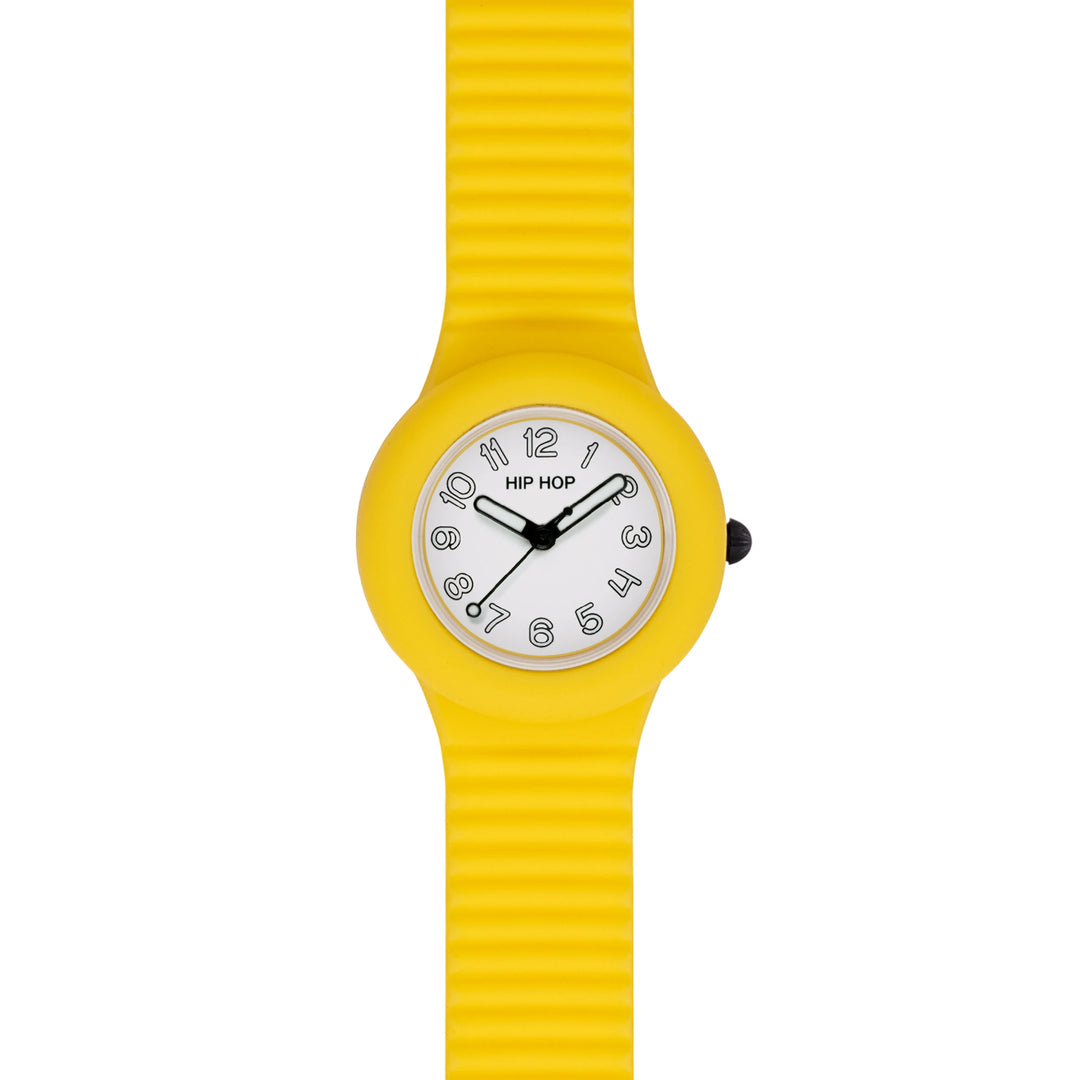 Hip Hop -kello Numbers Collection Keltainen 34mm HWU1329