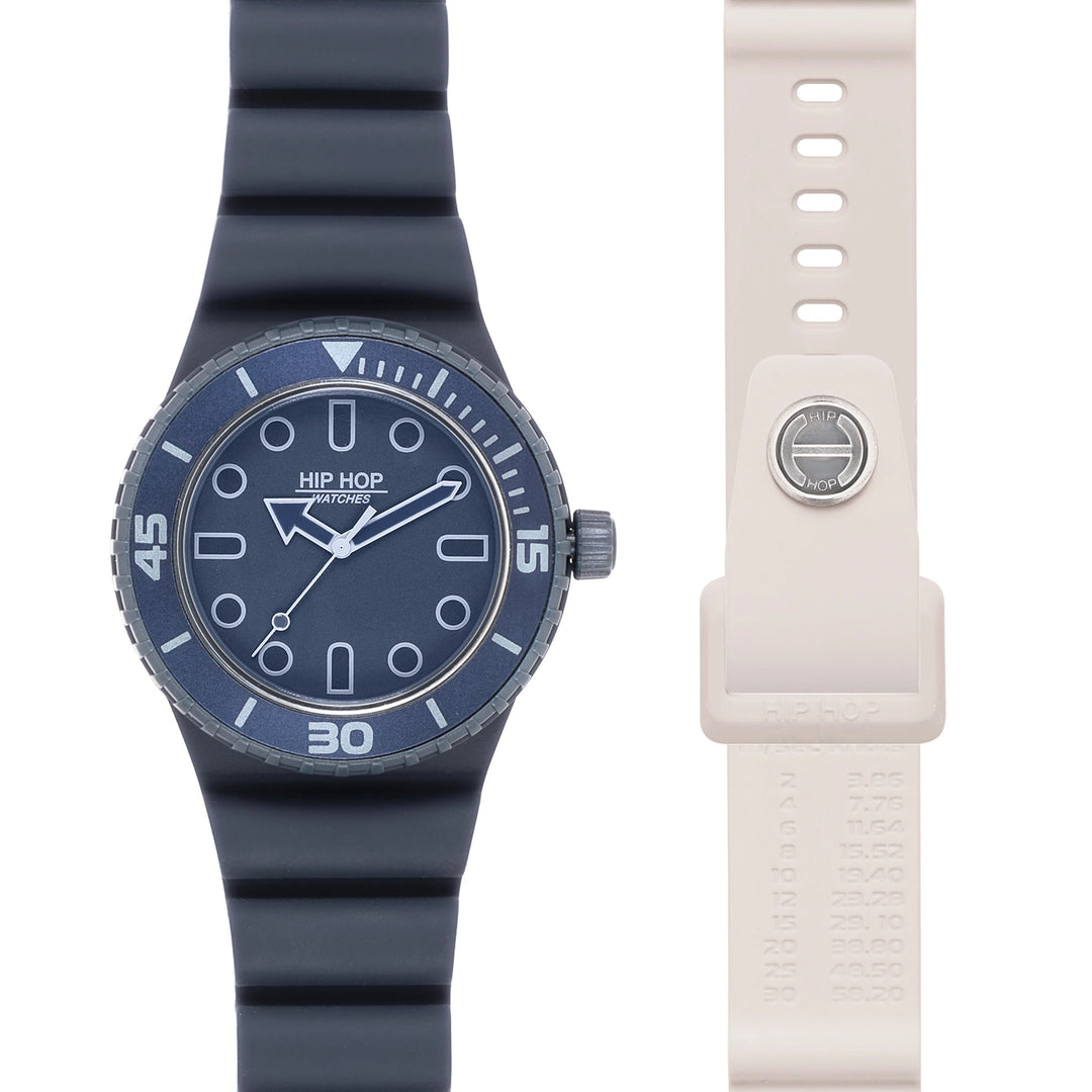 Hip Hop hodinky BLUE/ICE Master kolekce 41mm HWU13333
