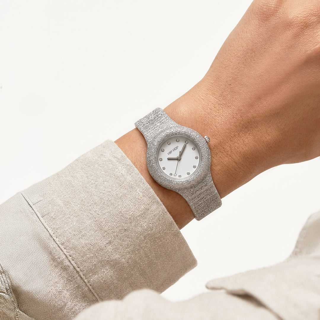 Hip Hop watch Silver Shimmer Crush 32mm HWU1336