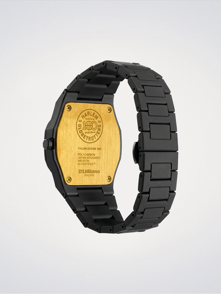 Relógio de edição limitada D1 Milano D1 x Harlem Globetrotters 40,5 mm D1-PCBJHG