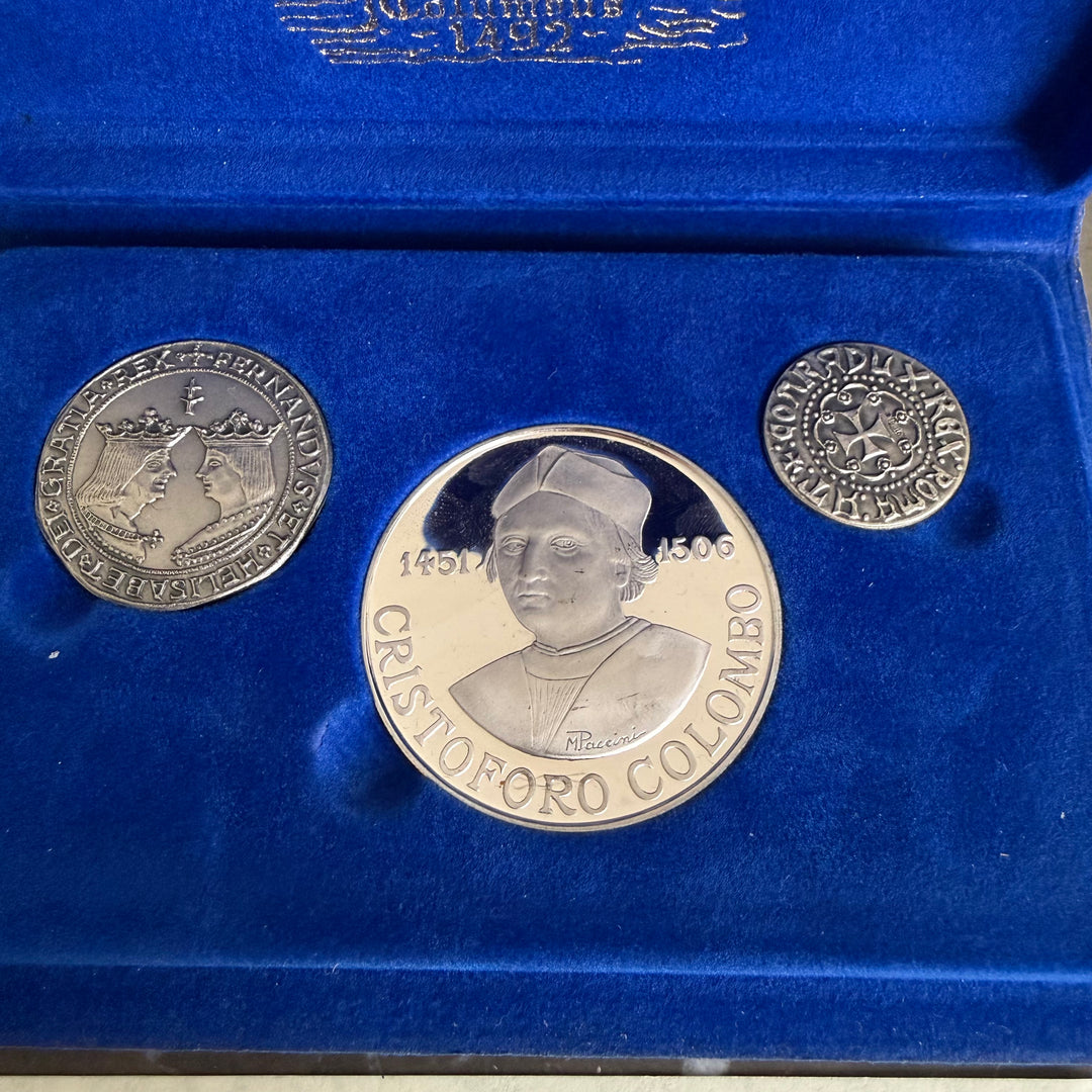 Silver coin set 5th centenary of discovery of America