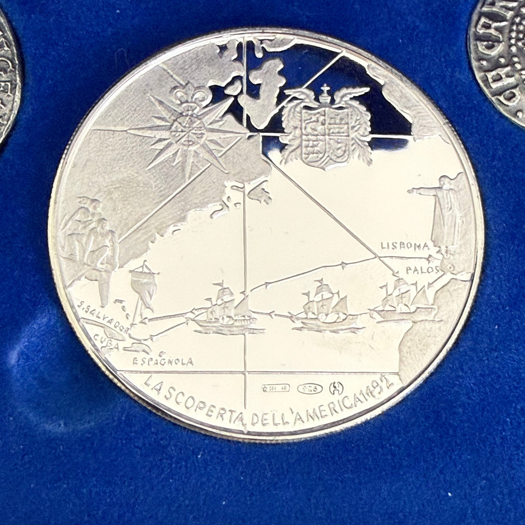 Silver coin set 5th centenary of discovery of America