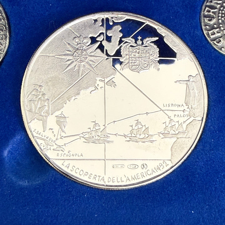 Silver coin set 5th centenary of discovery of America