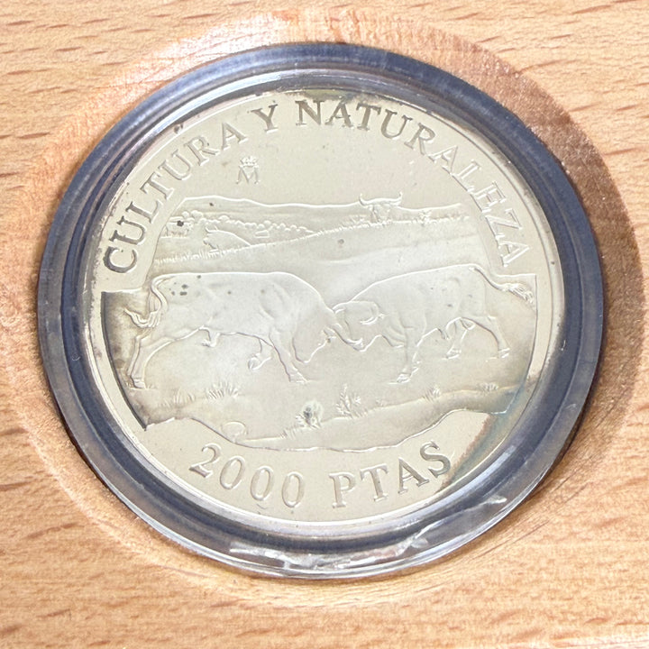 Silver coin 8 Reales Toros de Lidia Cultura y Naturaleza