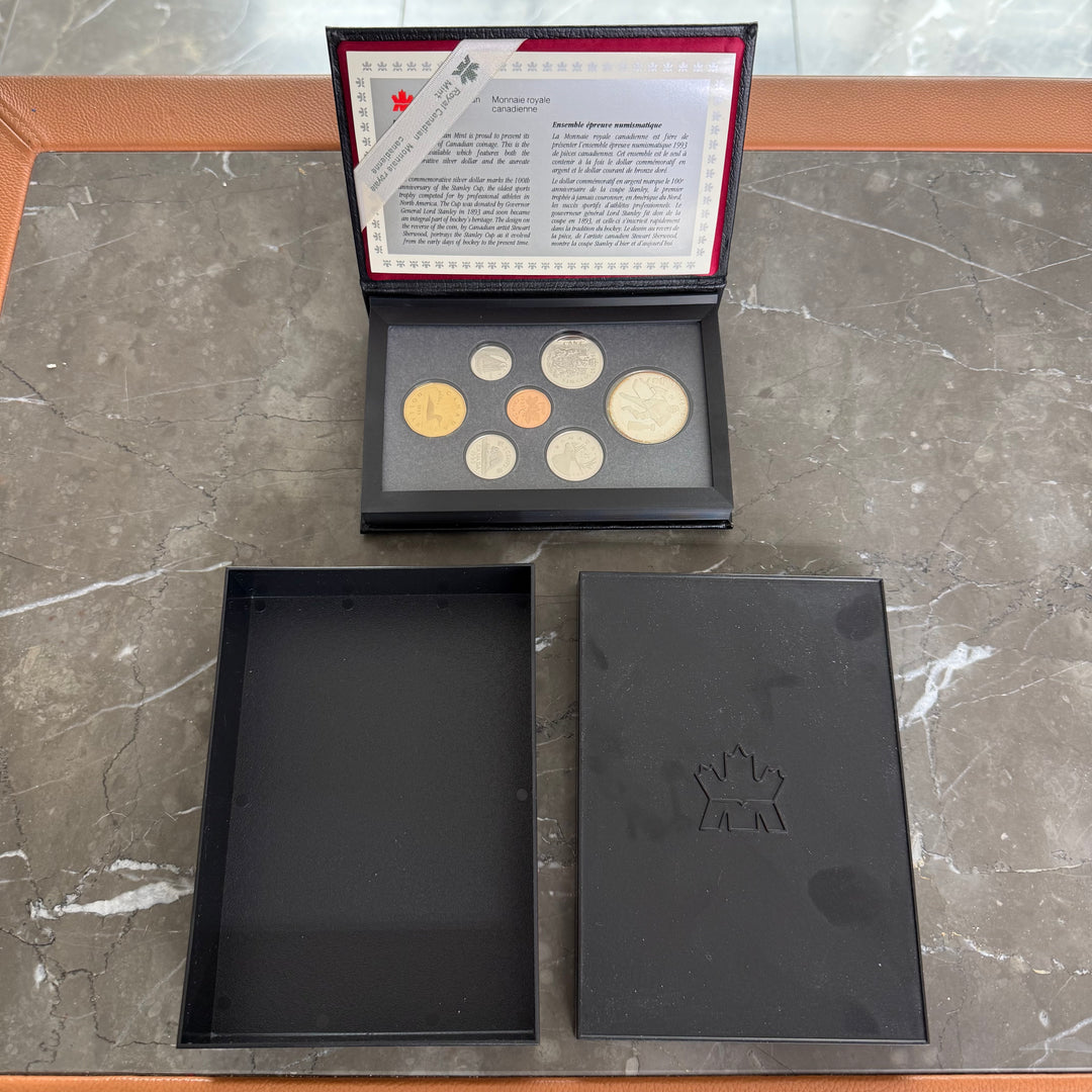Conjunto de moedas do Canadá Royal Canadian Mint 1993