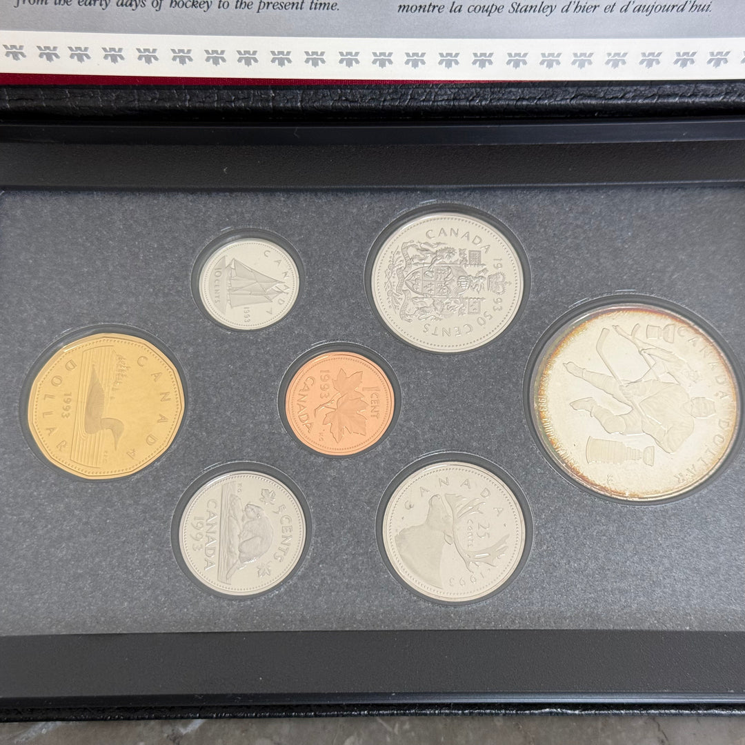 Conjunto de moedas do Canadá Royal Canadian Mint 1993