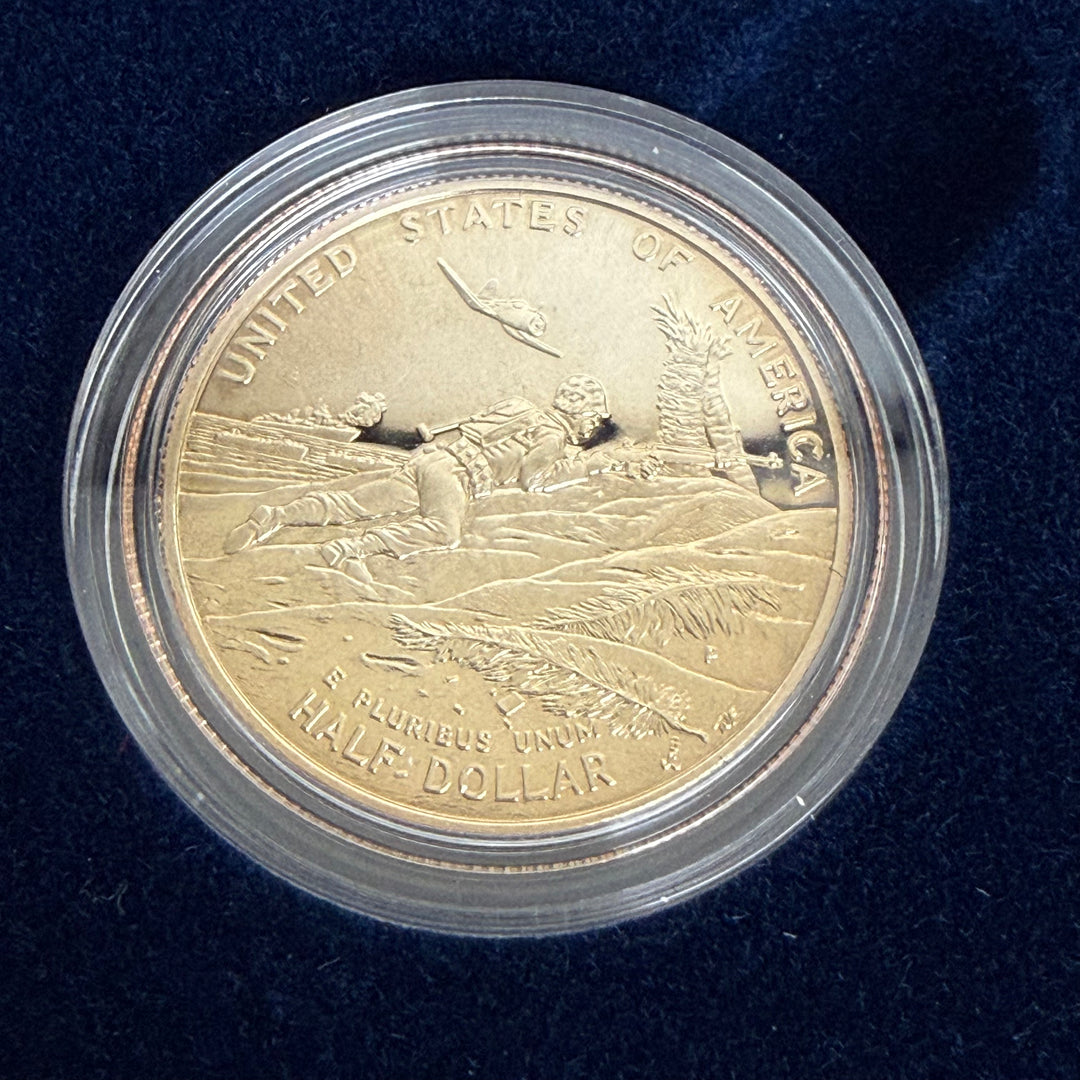 Set de monedas de plata 50.º aniversario de la Segunda Guerra Mundial de los Estados Unidos