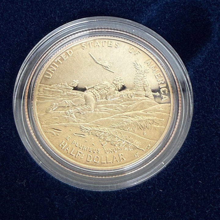Set de monedas de plata 50.º aniversario de la Segunda Guerra Mundial de los Estados Unidos