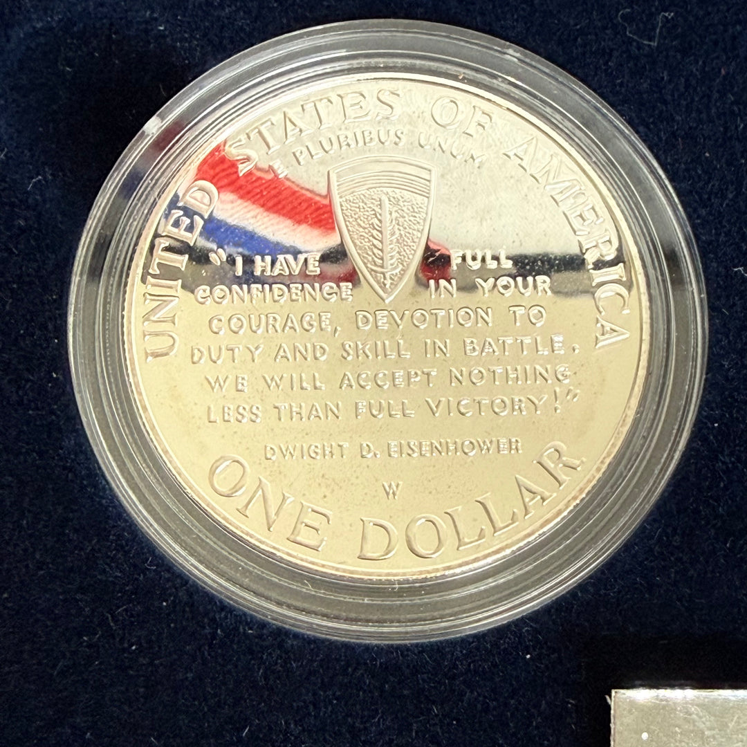 Set de monedas de plata 50.º aniversario de la Segunda Guerra Mundial de los Estados Unidos