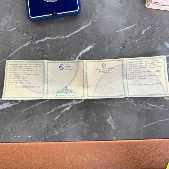 €10 Peace and Freedom in Europe silver coin proof version